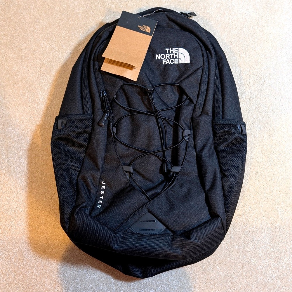 The North Face Jester Backpack TNF Black NF0A5IW3 FlexVent Daypack NWT